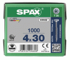 CABEZA MÚLTIPLE PLANA SPAX T-STAR PLUS T20 ROSCA PARCIAL WIROX 1000 UD.