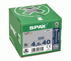 CABEZA MÚLTIPLE PLANA SPAX T-STAR PLUS T20 ROSCA PARCIAL WIROX 200 UD.