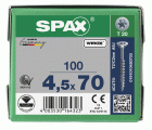 CABEZA MÚLTIPLE PLANA SPAX T-STAR PLUS T20 ROSCA PARCIAL WIROX 100 UD.