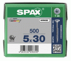 CABEZA MÚLTIPLE PLANA SPAX T-STAR PLUS T20 ROSCA PARCIAL WIROX 500 UD.