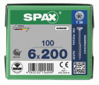 CABEZA MÚLTIPLE PLANA SPAX T-STAR PLUS T30 ROSCA PARCIAL WIROX 100 UD.