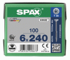 CABEZA MÚLTIPLE PLANA SPAX T-STAR PLUS T30 ROSCA PARCIAL WIROX 100 UD.