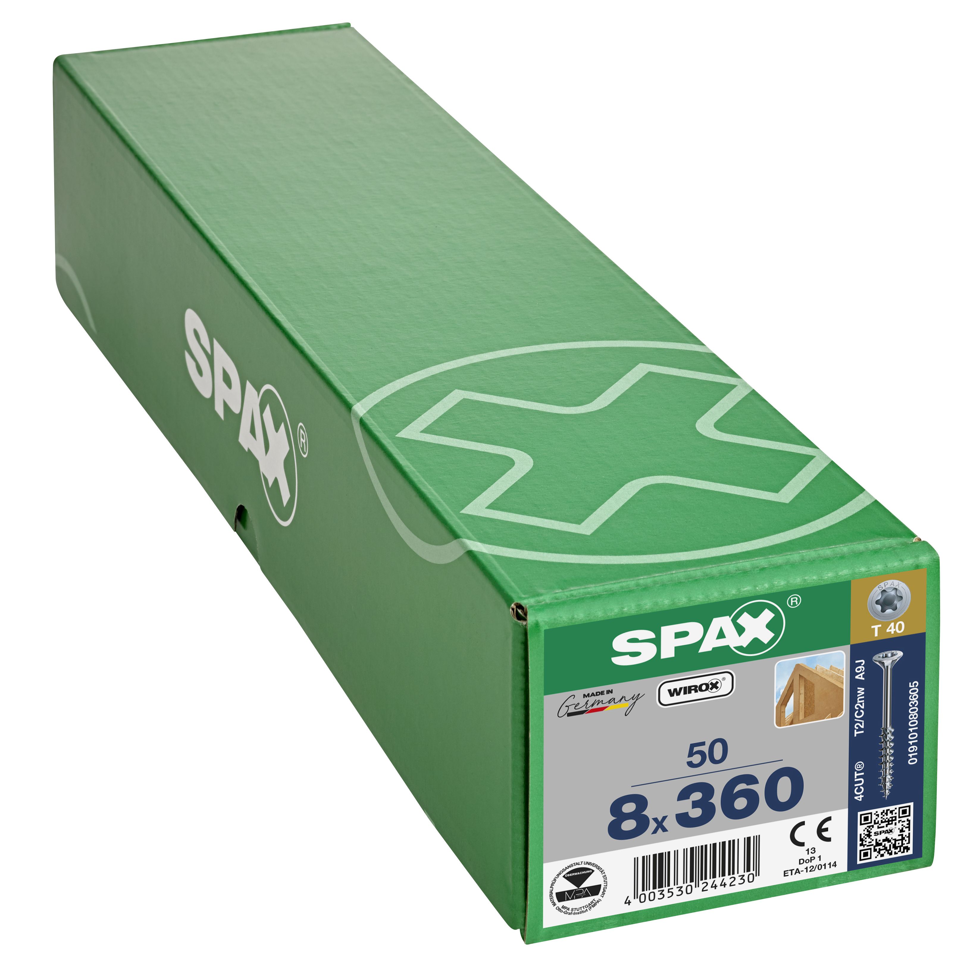 CABEZA MÚLTIPLE PLANA SPAX T-STAR PLUS T40 ROSCA PARCIAL WIROX 50 UD.