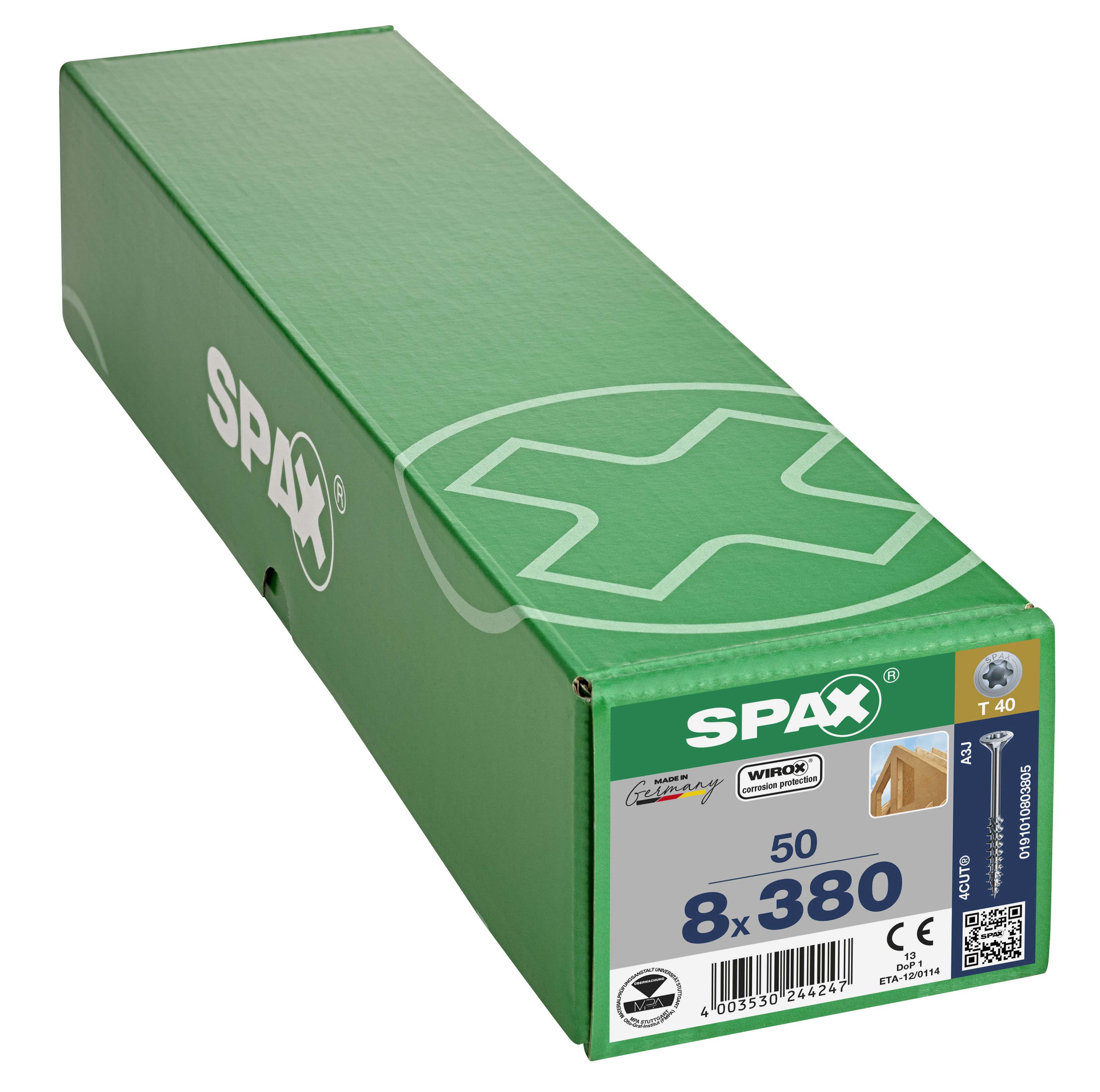 CABEZA MÚLTIPLE PLANA SPAX T-STAR PLUS T40 ROSCA PARCIAL WIROX 50 UD.