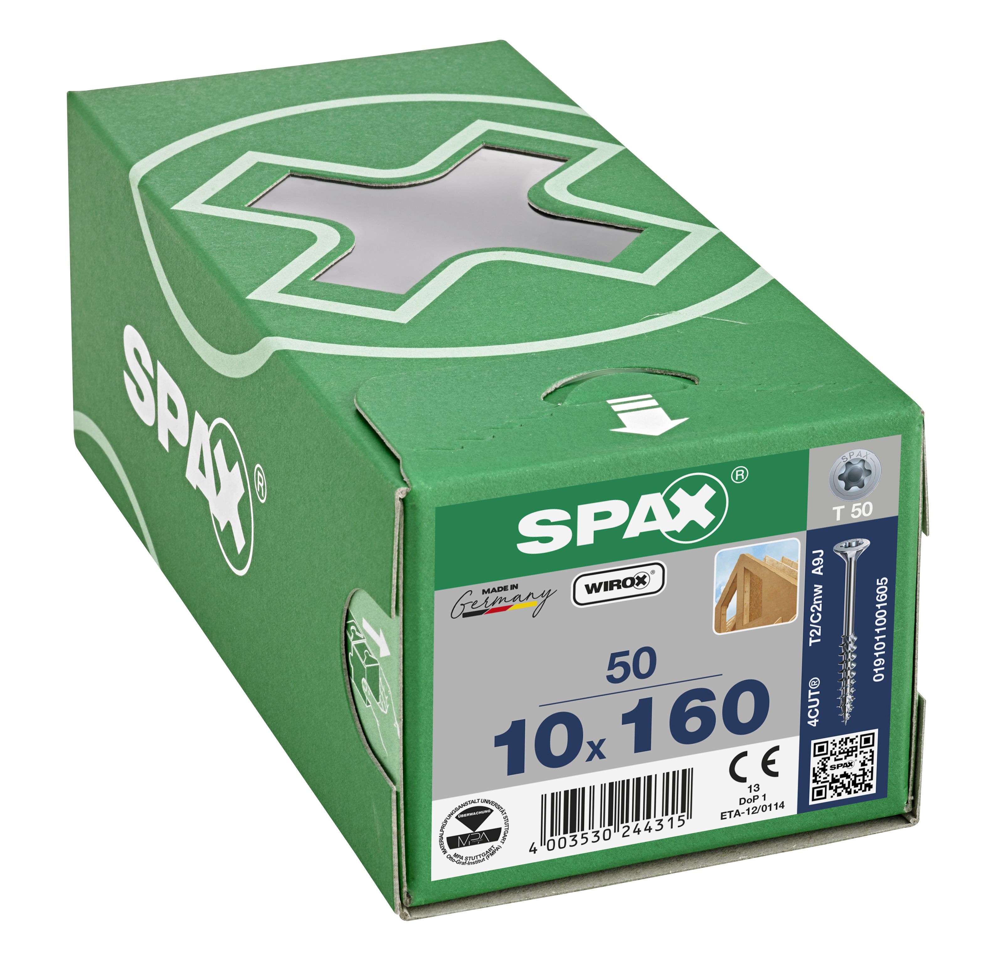 CABEZA MÚLTIPLE PLANA SPAX T-STAR PLUS T50 ROSCA PARCIAL WIROX 50 UD.