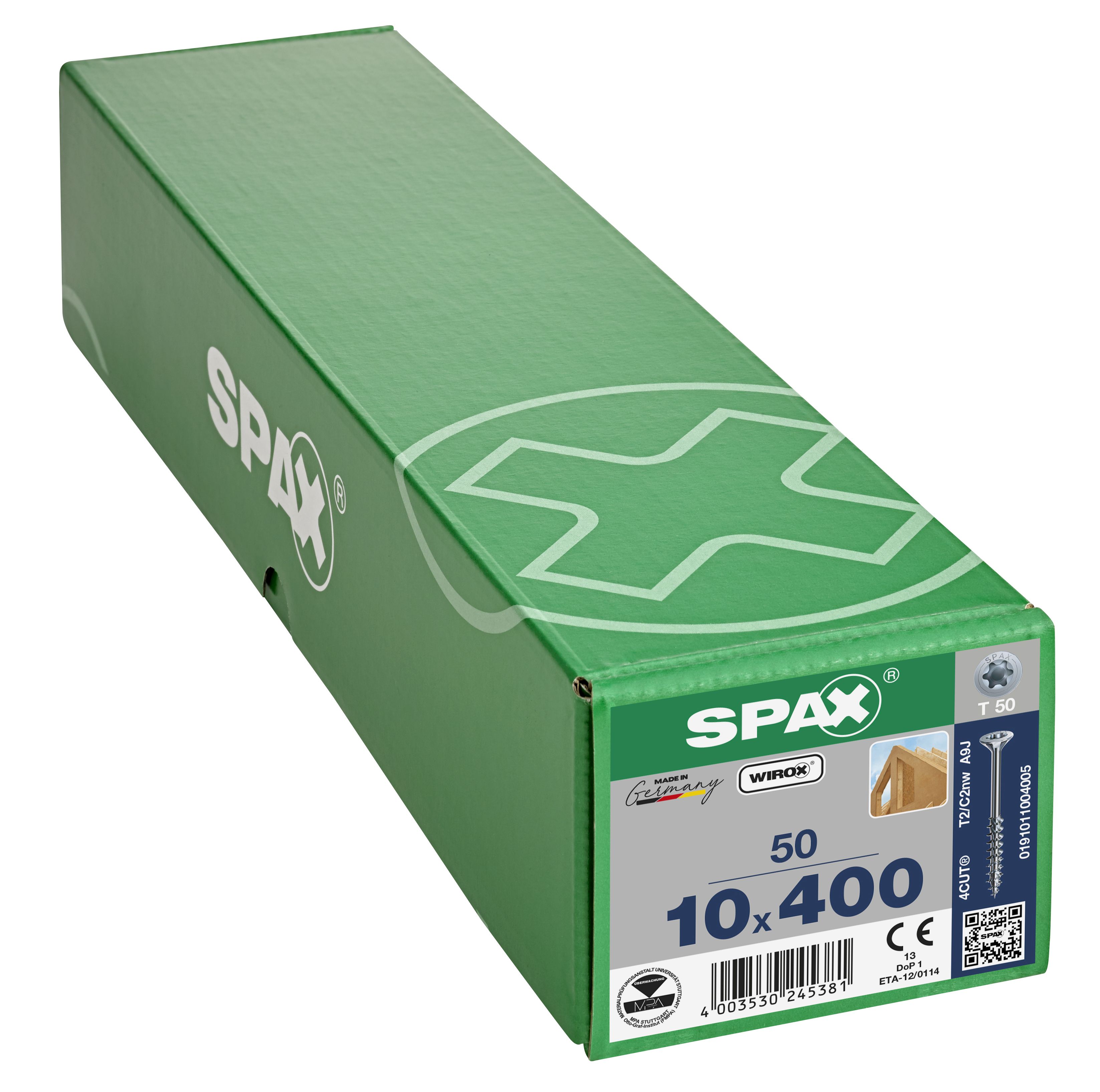 CABEZA MÚLTIPLE PLANA SPAX-S T-STAR PLUS T50 ROSCA PARCIAL WIROX 50 UD.