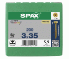 CABEZA PLANA SPAX-S NERVIOS DE FRENADO T-STAR PLUS T10 ROSCA PARCIAL YELLOX 200 UD.