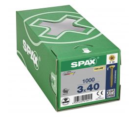 CABEZA PLANA SPAX-S NERVIOS DE FRENADO T-STAR PLUS T10 ROSCA PARCIAL YELLOX 1000 UD.