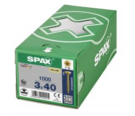 CABEZA PLANA SPAX-S NERVIOS DE FRENADO T-STAR PLUS T10 ROSCA PARCIAL YELLOX 1000 UD.
