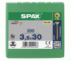 CABEZA MÚLTIPLE PLANA SPAX T-STAR PLUS T20 ROSCA PARCIAL YELLOX 200 UD.