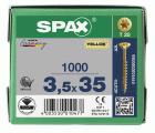 CABEZA MÚLTIPLE PLANA SPAX T-STAR PLUS T20 ROSCA PARCIAL YELLOX 1000 UD.