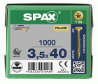 CABEZA MÚLTIPLE PLANA SPAX T-STAR PLUS T20 ROSCA PARCIAL YELLOX 1000 UD.
