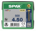 CABEZA MÚLTIPLE PLANA SPAX T-STAR PLUS T20 ROSCA PARCIAL YELLOX 500 UD.