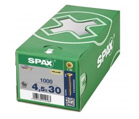 CABEZA MÚLTIPLE PLANA SPAX T-STAR PLUS T20 ROSCA PARCIAL YELLOX 1000 UD.