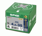 CABEZA MÚLTIPLE PLANA SPAX T-STAR PLUS T20 ROSCA PARCIAL YELLOX 200 UD.