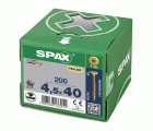 CABEZA MÚLTIPLE PLANA SPAX T-STAR PLUS T20 ROSCA PARCIAL YELLOX 200 UD.