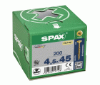 CABEZA MÚLTIPLE PLANA SPAX T-STAR PLUS T20 ROSCA PARCIAL YELLOX 200 UD.