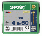 CABEZA MÚLTIPLE PLANA SPAX T-STAR PLUS T20 ROSCA PARCIAL YELLOX 500 UD.