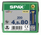CABEZA MÚLTIPLE PLANA SPAX T-STAR PLUS T20 ROSCA PARCIAL YELLOX 200 UD.