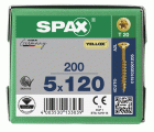 CABEZA MÚLTIPLE PLANA SPAX T-STAR PLUS T20 ROSCA PARCIAL YELLOX 200 UD.