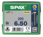 CABEZA MÚLTIPLE PLANA SPAX T-STAR PLUS T30 ROSCA PARCIAL YELLOX 200 UD.
