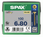 CABEZA MÚLTIPLE PLANA SPAX T-STAR PLUS T30 ROSCA PARCIAL YELLOX 100 UD.