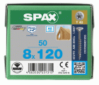 CABEZA MÚLTIPLE PLANA SPAX A2 T-STAR PLUS T40 ROSCA PARCIAL 4CUT 50 UD.
