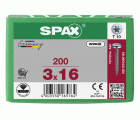 CABEZA REDONDA SPAX-S T-STAR PLUS T10 ROSCA COMPLETA WIROX 200 UD.
