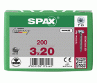 CABEZA REDONDA SPAX-S T-STAR PLUS T10 ROSCA COMPLETA WIROX 200 UD.