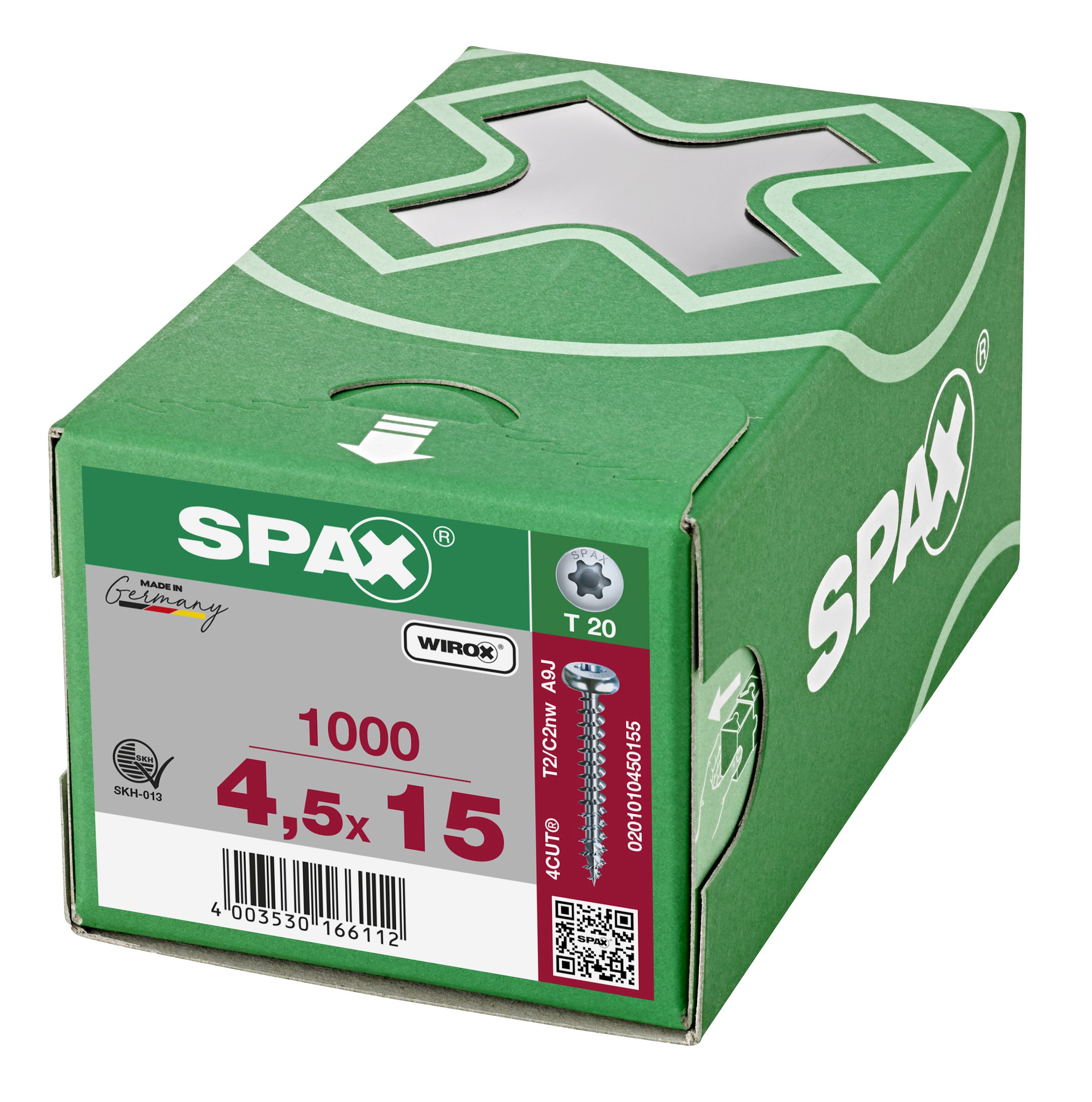 CABEZA REDONDA SPAX T-STAR PLUS T20 ROSCA COMPLETA WIROX 1000 UD.