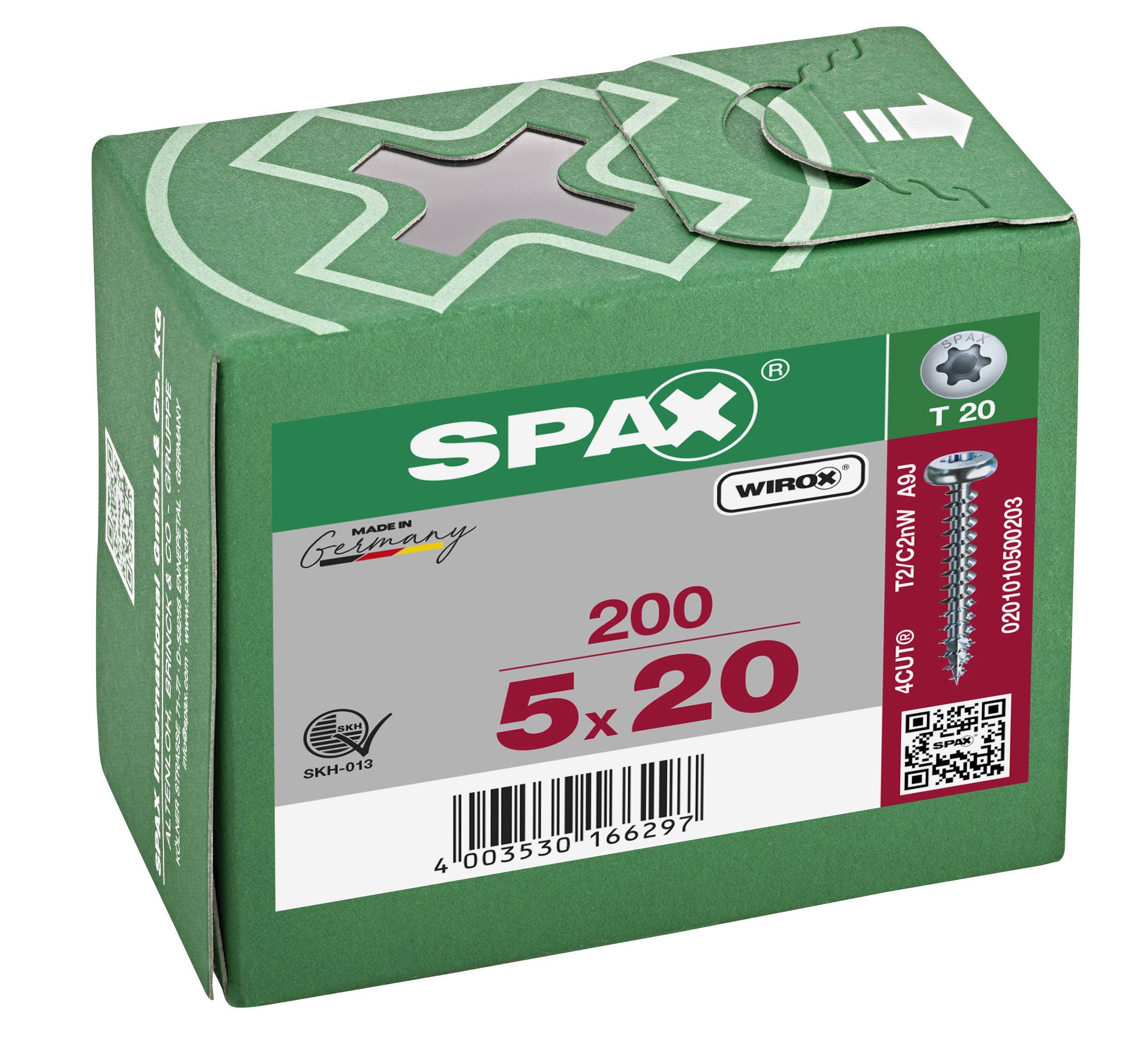 CABEZA REDONDA SPAX T-STAR PLUS T20 ROSCA COMPLETA WIROX 200 UD.