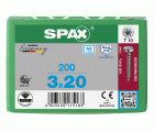 CABEZA REDONDA SPAX-S A2 T-STAR PLUS T10 ROSCA COMPLETA 200 UD.