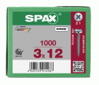 CABEZA REDONDA SPAX-S RANURA EN CRUZ Z1 ROSCA COMPLETA WIROX 1000 UD.