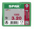 CABEZA REDONDA SPAX-S RANURA EN CRUZ Z1 ROSCA COMPLETA WIROX 1000 UD.
