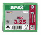 CABEZA REDONDA SPAX-S RANURA EN CRUZ Z1 ROSCA COMPLETA WIROX 1000 UD.