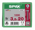 CABEZA REDONDA SPAX RANURA EN CRUZ Z2 ROSCA COMPLETA WIROX 1000 UD.