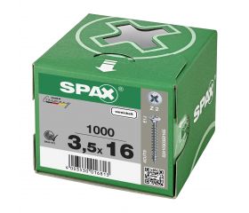 CABEZA MÚLTIPLE GOTA DE SEBO SPAX NERVIOS DE FRENADO RANURA EN CRUZ Z2 ROSCA COMPLETA NIQUELADO 1000 UD.