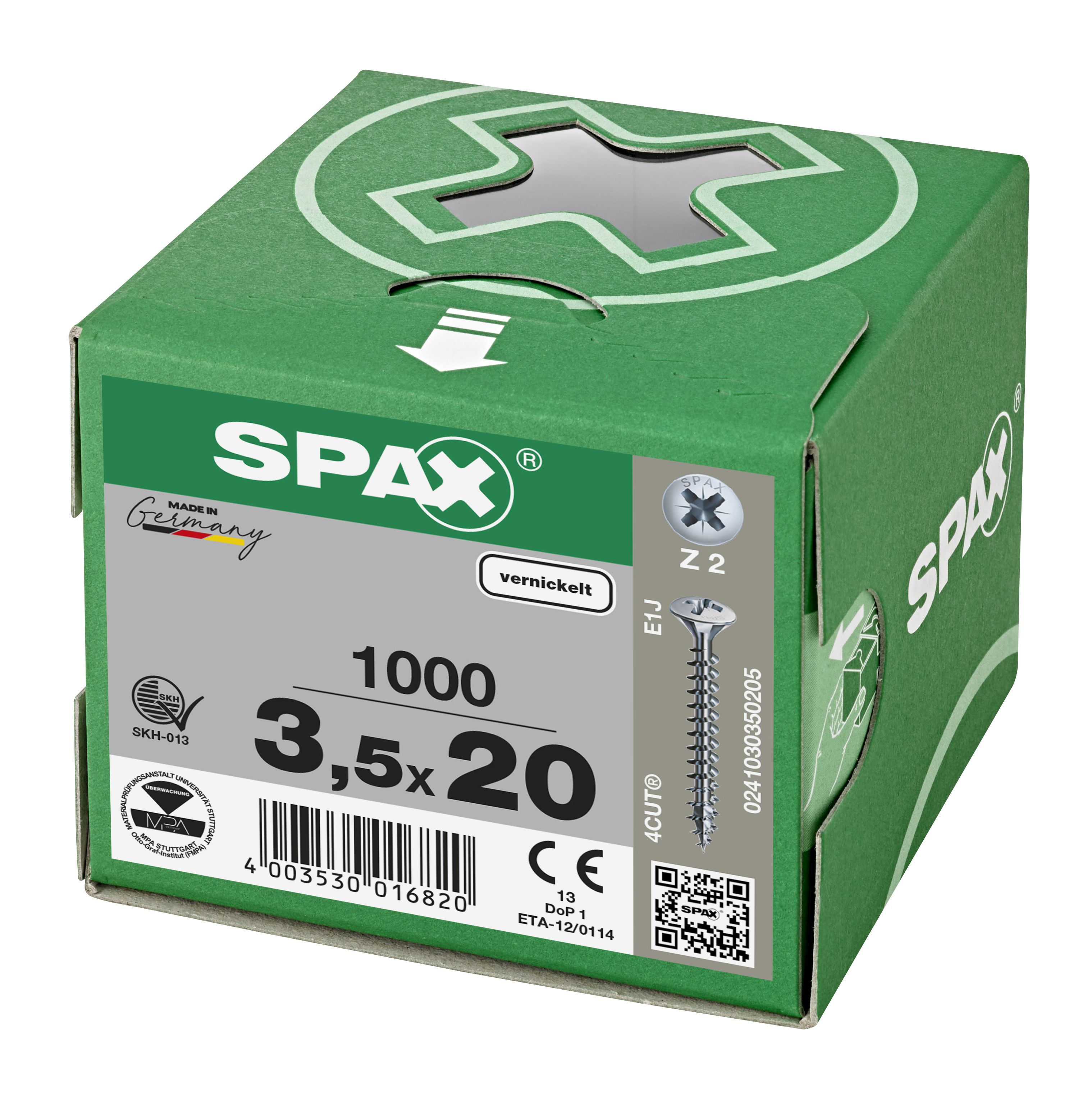 CABEZA MÚLTIPLE GOTA DE SEBO SPAX NERVIOS DE FRENADO RANURA EN CRUZ Z2 ROSCA COMPLETA NIQUELADO 1000 UD.