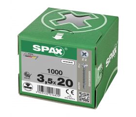 CABEZA MÚLTIPLE GOTA DE SEBO SPAX NERVIOS DE FRENADO RANURA EN CRUZ Z2 ROSCA COMPLETA NIQUELADO 1000 UD.