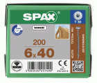 CABEZA ARANDELA SPAX T-STAR PLUS T30 ROSCA COMPLETA WIROX 200 UD.