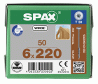 CABEZA ARANDELA SPAX T-STAR PLUS T30 ROSCA PARCIAL 4CUT WIROX 50 UD.