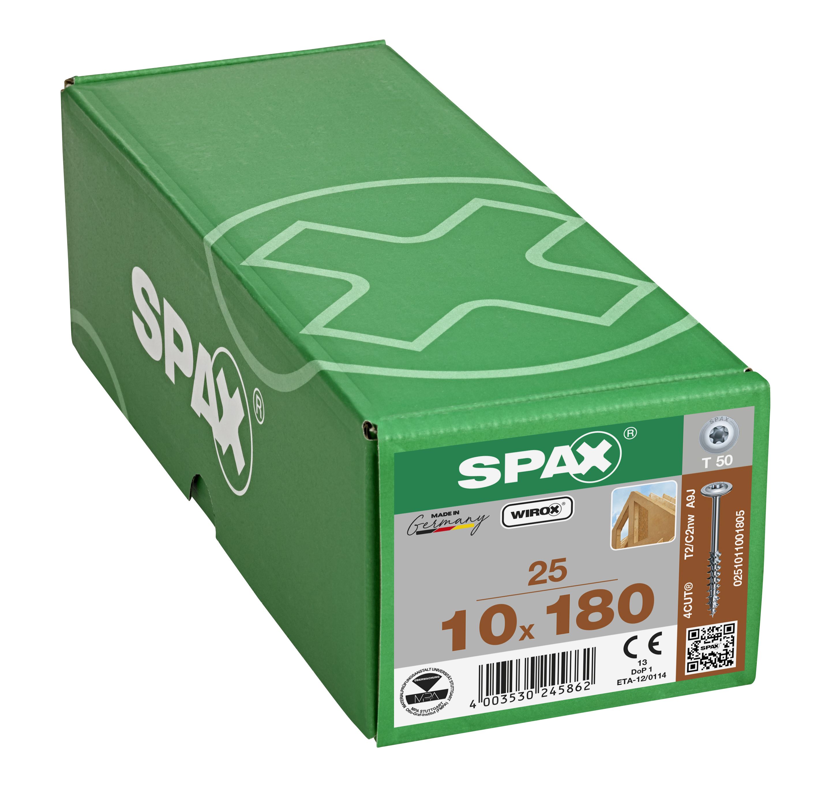 CABEZA ARANDELA SPAX T-STAR PLUS T50 ROSCA PARCIAL WIROX 25 UD.