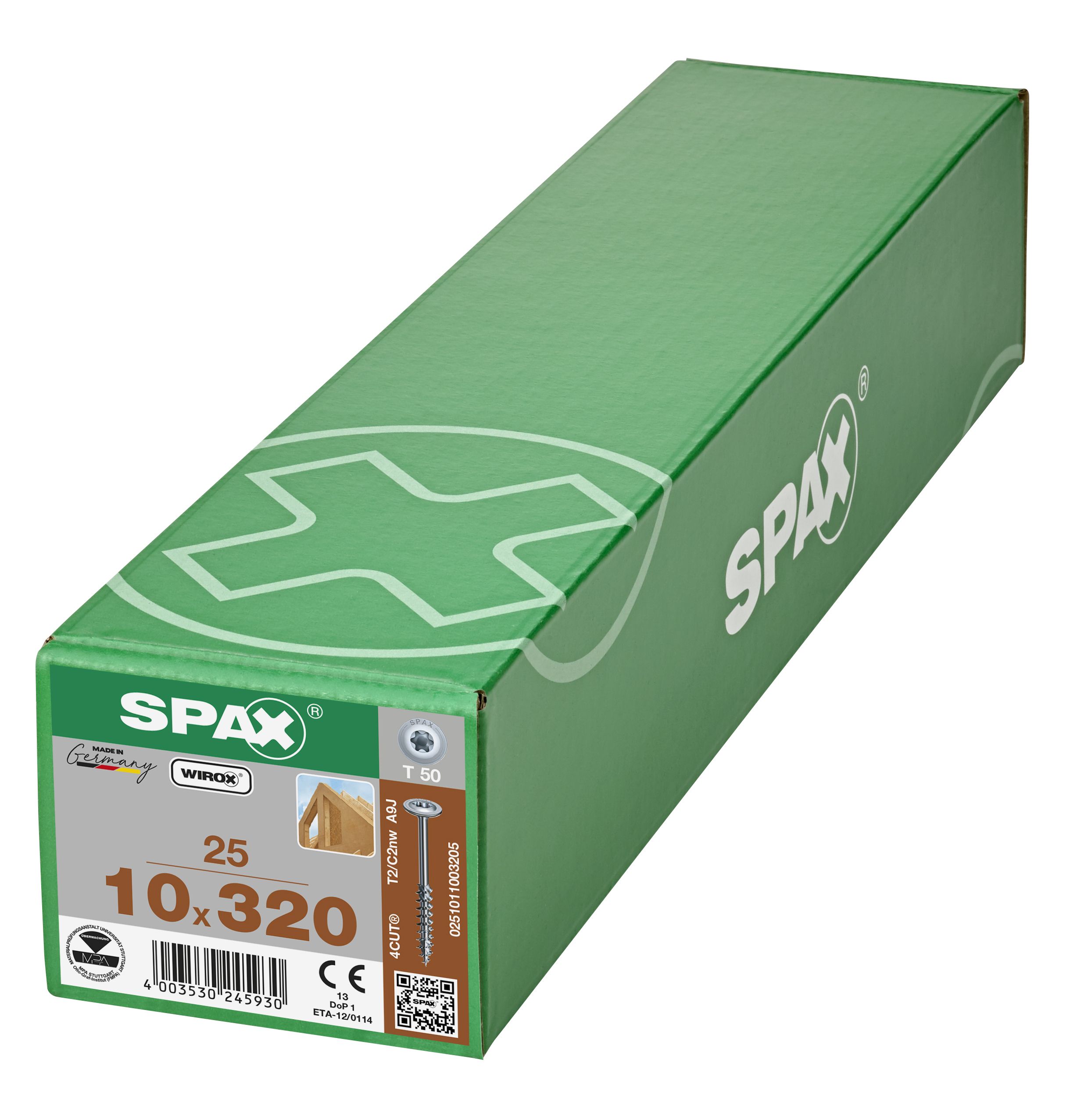 CABEZA ARANDELA SPAX T-STAR PLUS T50 ROSCA PARCIAL WIROX 25 UD.