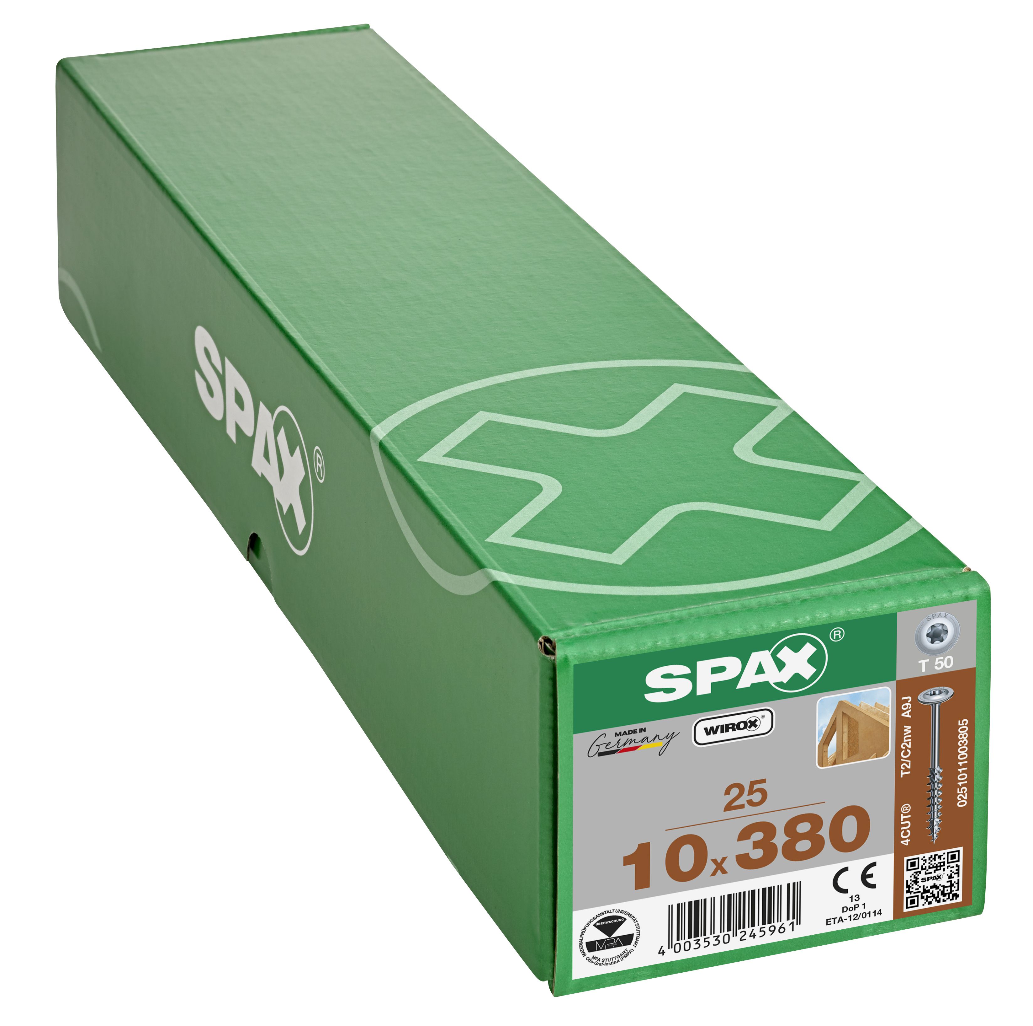 CABEZA ARANDELA SPAX T-STAR PLUS T50 ROSCA PARCIAL WIROX 25 UD.