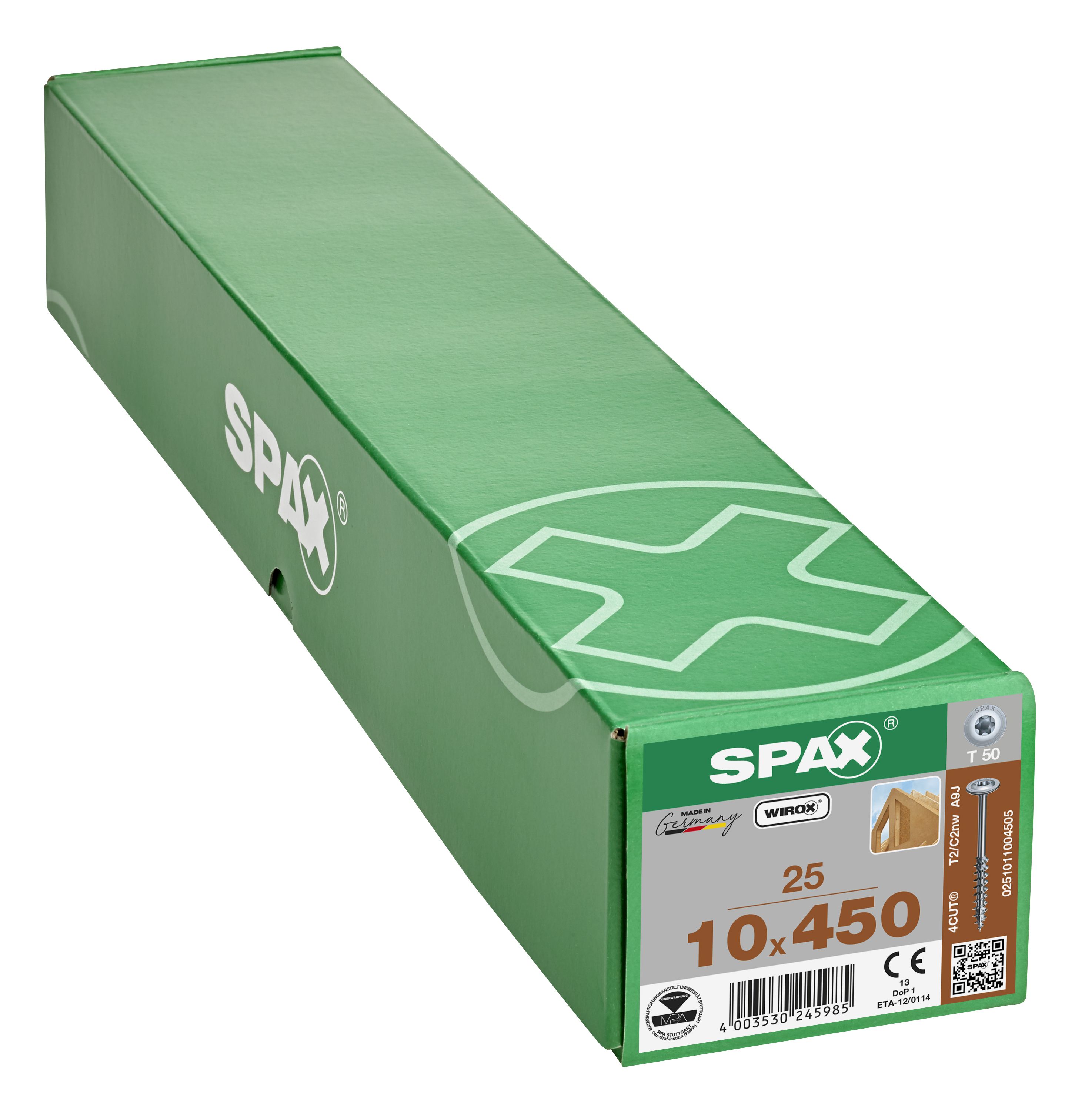 CABEZA ARANDELA SPAX T-STAR T50 ROSCA PARCIAL WIROX 25 UD.