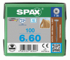 CABEZA ARANDELA SPAX A2 T-STAR PLUS T30 ROSCA COMPLETA 100 UD.