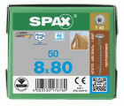 CABEZA ARANDELA SPAX A2 T-STAR PLUS T40 ROSCA COMPLETA 50 UD.