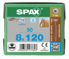 CABEZA ARANDELA SPAX A2 T-STAR PLUS T40 ROSCA PARCIAL 50 UD.