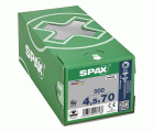 CABEZA PLANA SPAX-S NERVIOS FRESADORES TALADRO EN LA CABEZA 2,5 MM RANURA EN CRUZ Z2 ROSCA COMPLETA WIROX 500 UD.