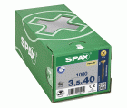 CABEZA MÚLTIPLE PLANA SPAX RANURA EN CRUZ Z2 ROSCA PARCIAL YELLOX 1000 UD.